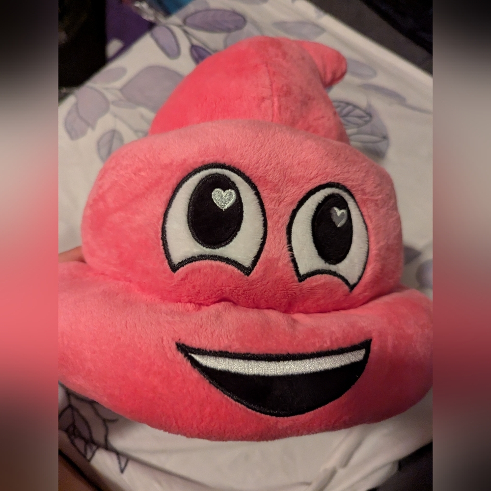 Pink Poo Emoji Plush Hat